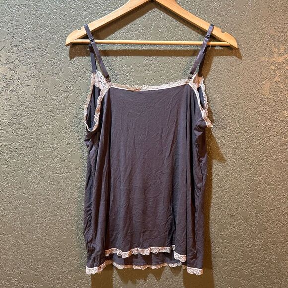 Tahari Gray Sleeveless Spaghetti Strap - Picture 4 of 8